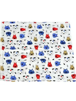 Adore Basics Organic Cotton Muslin Baby Swaddles L 100 x B 100 cm - Dogyy Doo Print