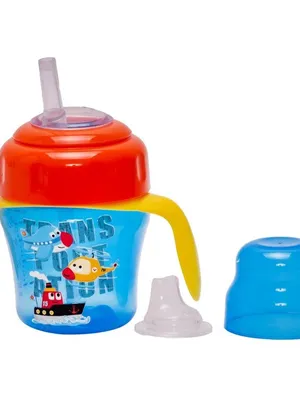 Adore Omega 2 Stage Spout & Straw Sipper with Twin Handle -150 ml - Transporter