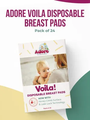 Adore Voila Disposable Breast Pads with Honeycomb Design- Pack of 24
