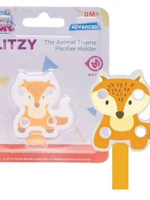 Adore Glitzy - The Animal Theme Pacifier Holder with Velcro- Fox
