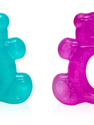 Adore Luscious Water Filled Teether- Bear- Pack of 2- Multicolor