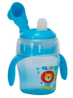 Adore MiniMax! The Funky Silicon Spout Sipper with Twin Handle- 120ml-Blue