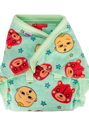 Adore Insta Dry Baby Cloth Tie Knot Langot/ Nappies/ Langota - Holds up to 2* Pees 9-12 months-Green Kiddo