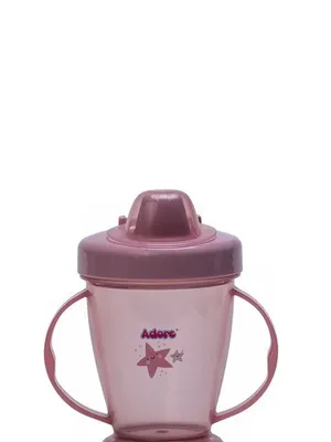 Adore Birdy Hard Spout Sipper cup with Twin Handle & Spill Proof Lid- 210ml - Pink