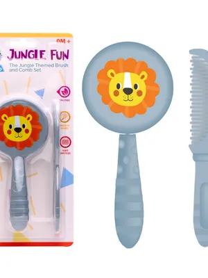 Adore Jungle Fun Baby Brush & Comb Set- Lion