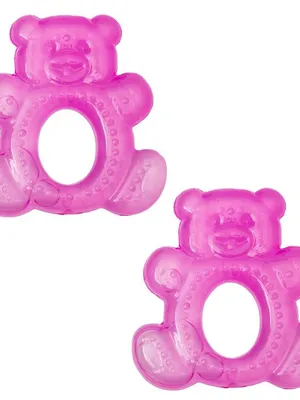 Adore Luscious Water Filled EVA Teethers- Pink Teddy -2pack