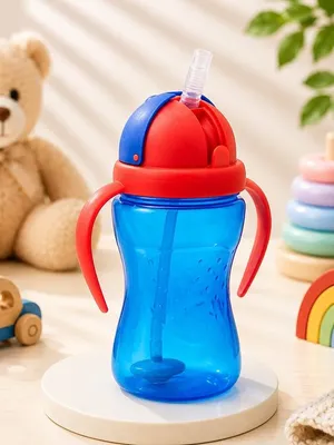 Adore Sippero Sports Straw Sipper with Gravity Ball and Retractable Dust Free Cap- 300ml- Blue