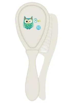 Adore Smarty Baby Hair Brush & Comb Set- Blue Owl