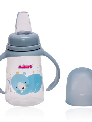 Adore Petite Jr! The Mini Soft Spout Sipper with Twin Handle 150ml - Blue