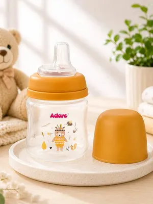 Adore Kappa Wideneck Spout Sipper- Spill Proof- 125ml - Yellow