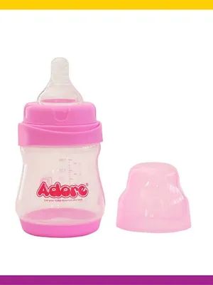 Adore Jiggle 2 in 1 Feeding Bottle 150ml - Pink