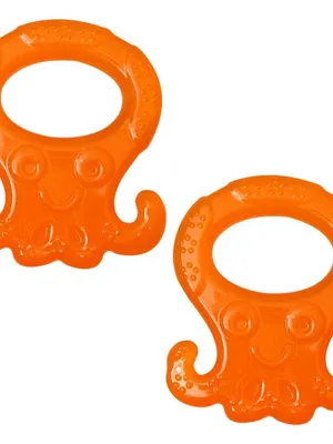 Adore Luscious Water Filled EVA Teethers- Orange Octopus -2pack