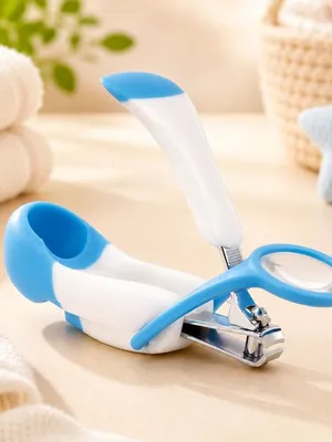 Adore Zoom Nail Clipper With Magnifier Glass-Stainless Steel - Blue