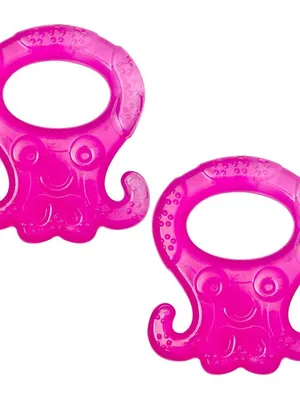 Adore Luscious Water Filled EVA Teethers- Pink Ocotpus -2pack