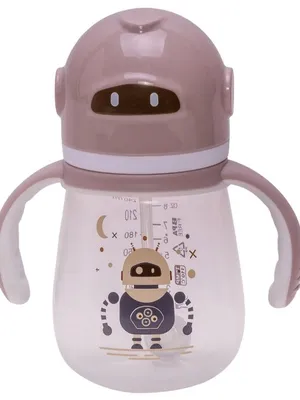 Adore Robo Weighted Straw Sipper with Gravity Ball and Twin Handle