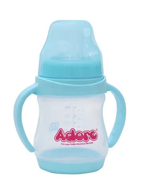 Adore Jiggle 2 Stage Wideneck Feeding Bottle with Twin Handle 150ml - Blue