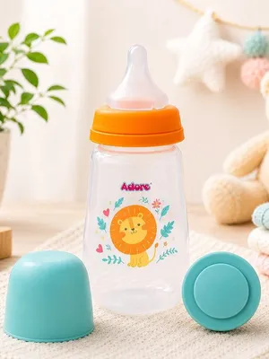 Adore Skoot Sr 2 Stage Wideneck Feeding Bottle - 250 ml - Orange
