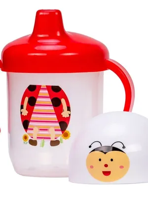 Adore SPINHX Duck Bill/ Hard Spout Sipper with Twin Handle & Hygiene Cap- 250ml- Red