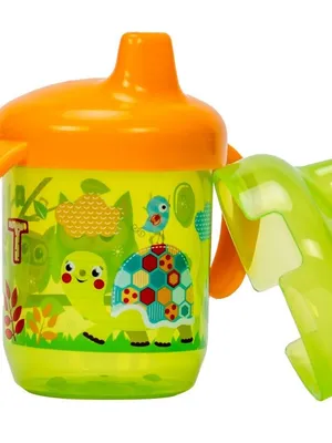 Adore Spazzo Duck Bill/ Hard Spout Sipper with Twin Handle & Hygiene Cap- 250ml- Green