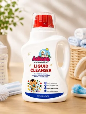 Adore Baby Bottle, Nipple & Vegetable Liquid Cleanser 1000ml- Bottle Pack