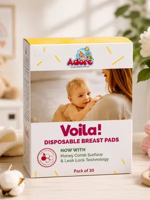 Adore Voila Disposable Breast Pads with Honeycomb Design- Pack of 30