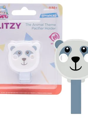 Adore Glitzy - The Animal Theme Pacifier Holder with Velcro- Bear