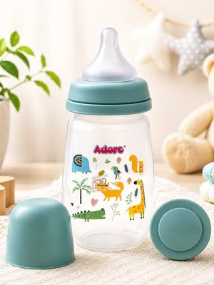 Adore Skoot Sr 2 Stage Wideneck Feeding Bottle - 250 ml - Green