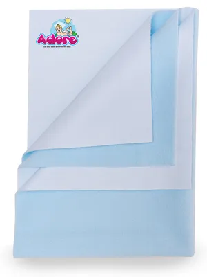 Adore Insta Dry Water Absorbent Baby Bed Protector Sheet - Medium - 70*100cm -BLUE