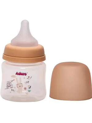 Adore Skoot Jr 2 Stage Wideneck Feeding Bottle - 125ml - Brown
