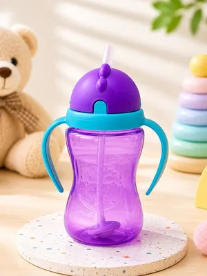 Adore Sippero Sports Straw Sipper with Gravity Ball and Retractable Dust Free Cap- 300ml- Purple