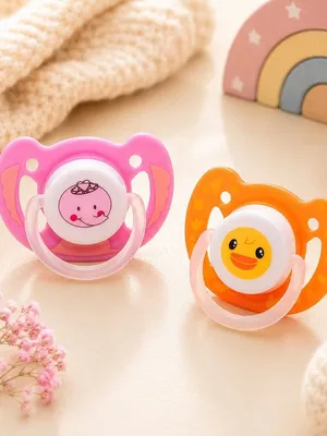 Adore Vento Jnr- The Vented Pacifier for Babies with Sterilizer Case- Orthodontic - Pack of 2(Orange+Pink)