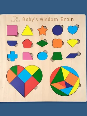 Wudly Wooden Alphabet, Number & Shape Learning Puzzle - Shapes Learning Puzzle
