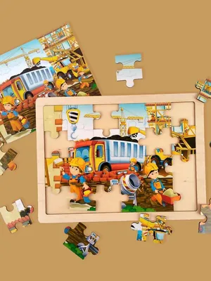 Wudly Wooden Educational Puzzle Toy - Building Construction -1