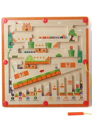 Wudly Wooden Super Mario Magnetic Maze