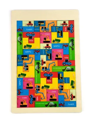 Wudly Wooden Educational Theme Puzzle - Six Russian -Vehicle Theme