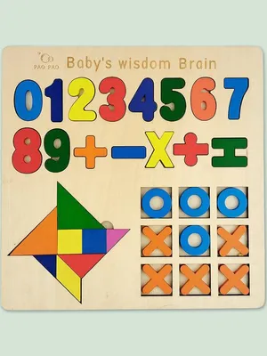 Wudly Wooden Alphabet, Number & Shape Learning Puzzle - Numbers & Math Puzzle