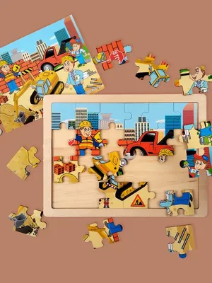 Wudly Wooden Educational Puzzle Toy - Building Construction