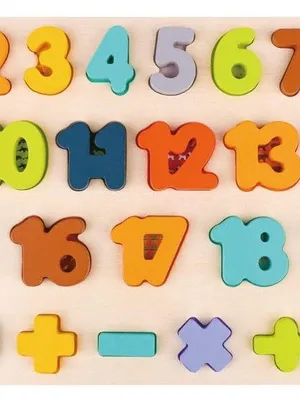 Wudly Wooden Chunky Number Board