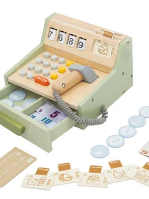 Wudly Wooden Pretend Play Cash Register Set - Variant 2