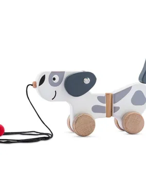 Wudly Wooden Dog Pull-Along Toy