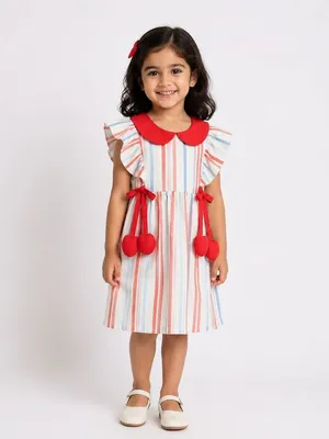 Cherry Stripe Dress — Infant
