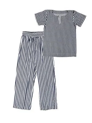 Navy Stripe Cotton Co-ord Set — Infant
