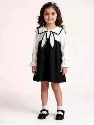 Black and white Sailor Bow Dress