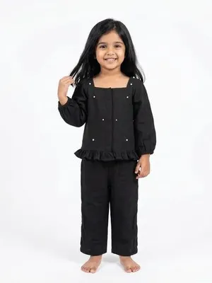 Noir Bloom Cotton Co-Ord Set