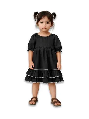 Midnight Grace Cotton Dress