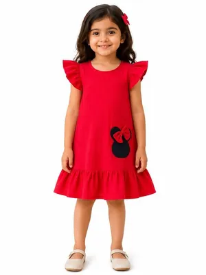 Minnie Mouse Red Ruffle Dress — Infant