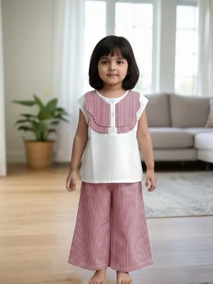 Scarlet Stripe Cotton Co-ord Set