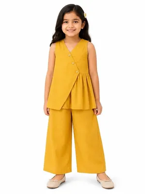 Mustard Yellow Co-ord Set for Girls