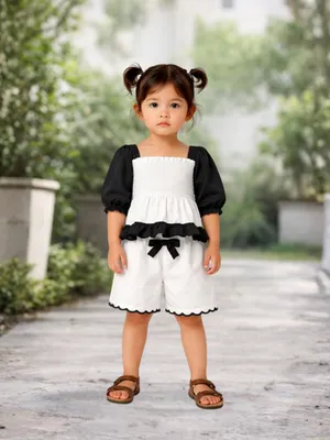 Ivory Noir Cotton Co-ord Set