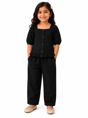Black Co-ord Set for Girls